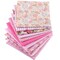 10 Pcs 20'' x 20'' Cotton Fabric Bundles, Pink Quilting Patchwork Pre-Cut Squares, Floral, Stripes, Gingham, Polka Dots Prints, Sewing Fabrics for DIY Handmade Crafting Home Party Decorations